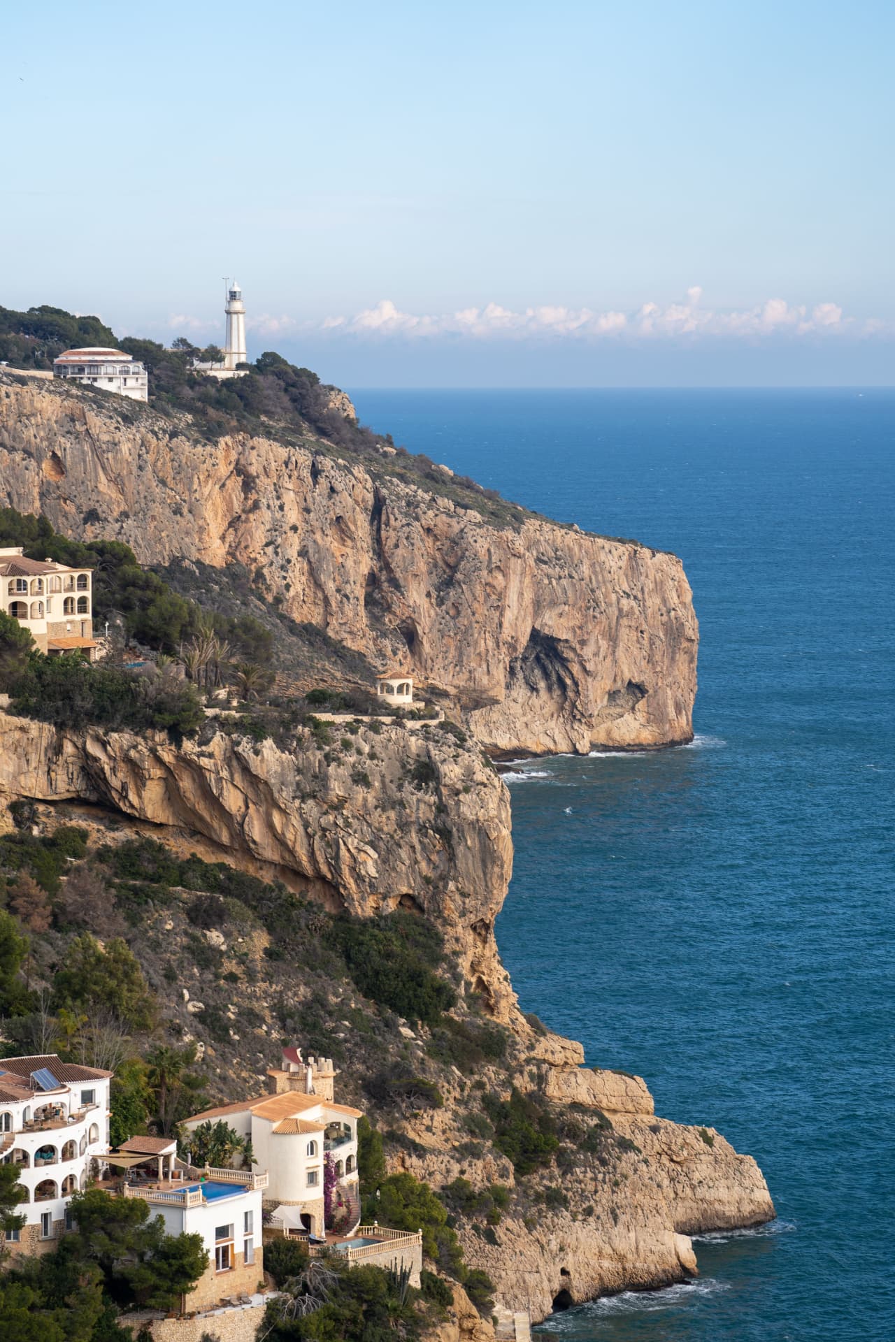 Coastal cliffs and lighthouse on the Costa Blanca